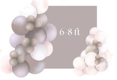 Balloon garlands with square backdrop illustration